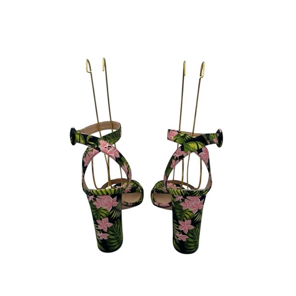 Gianvito Rossi Tandi Floral Satin Ankle Strap Sandals Size 38 US 8 - Picture 9 of 11